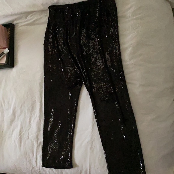Zara Harem Black Sequin Pants - Picture 4 of 4